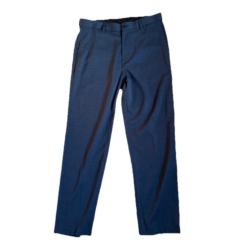 Savane 34 x 32‎ Dark Gray  Comfort Expander Waist Flat Front Mens Dress Pants